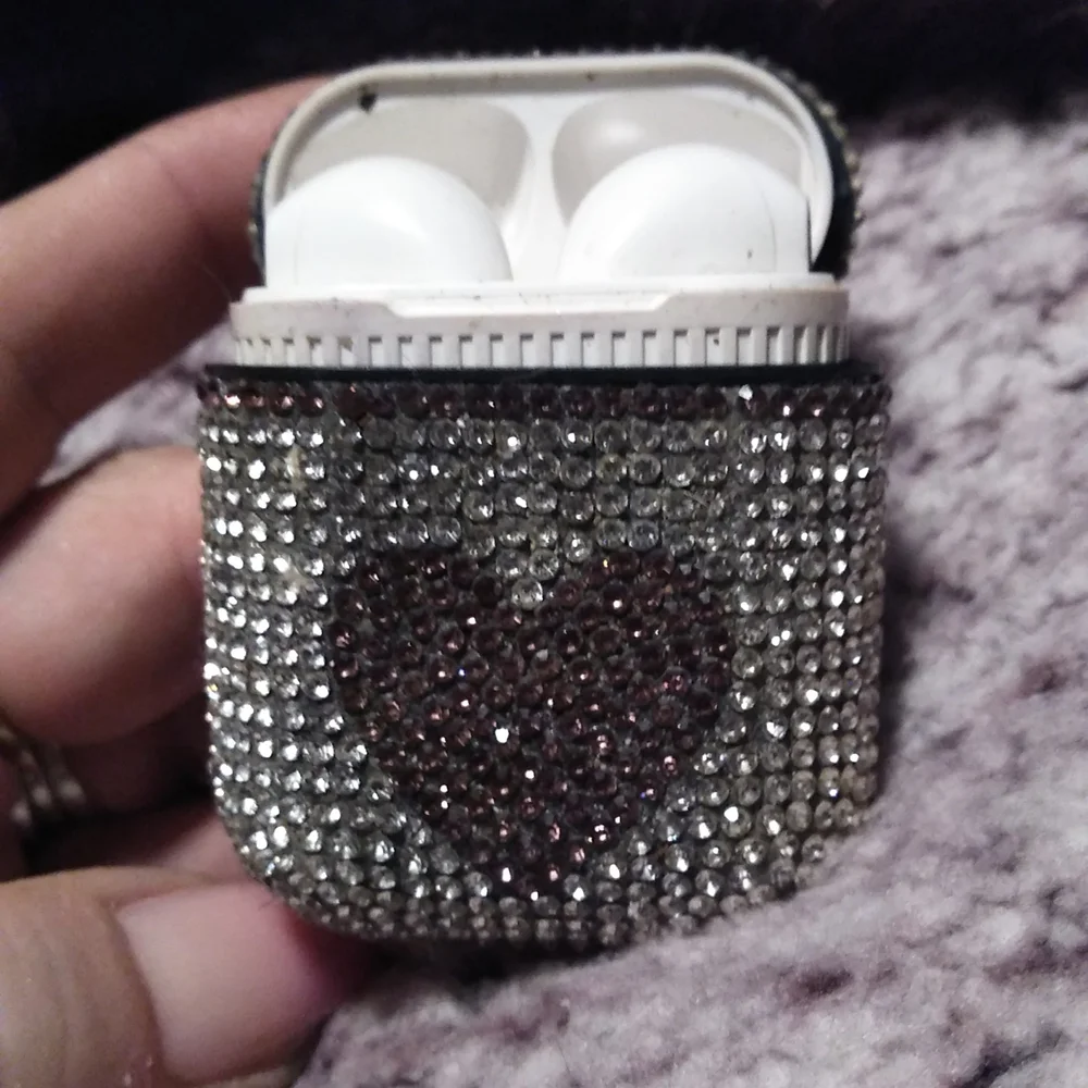 Crystal encased earbud case